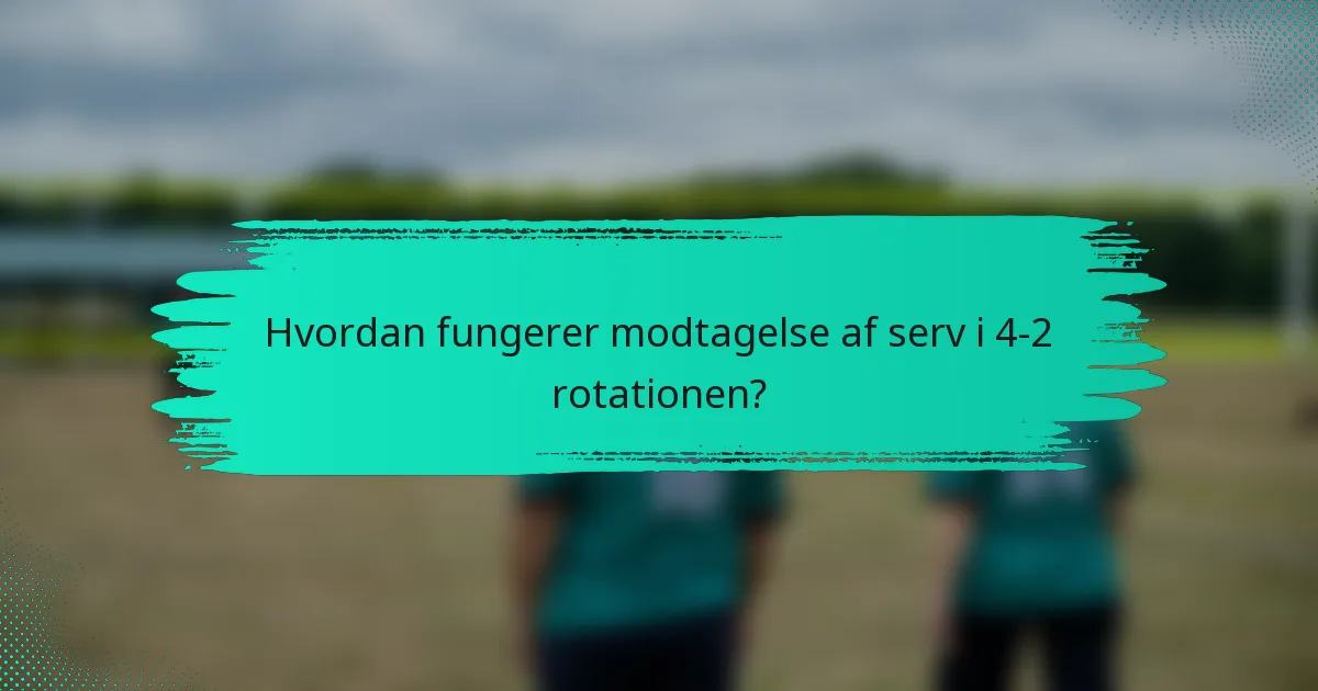 Hvordan fungerer modtagelse af serv i 4-2 rotationen?